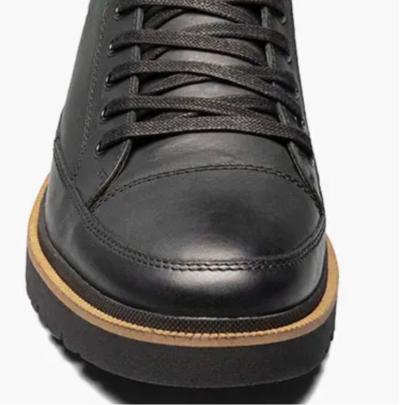 STACY ADAMS NEW Mens Leather Moc Toe Lace Up Ankle Boot - Picture 7 of 13